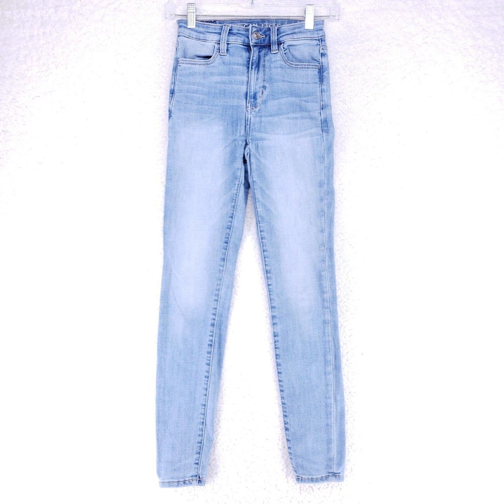 American Eagle Next Level Super Hi-Rise Jegging Women Size 00 Soft Denim Pants